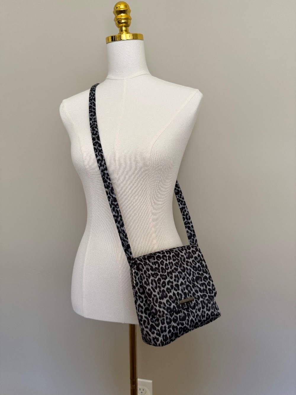 Nine West leopard print nylon crossbody